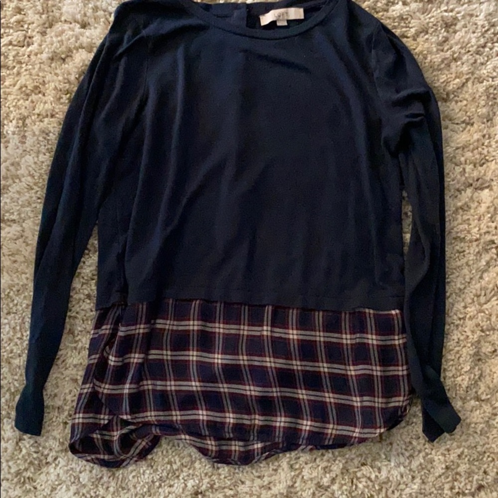 Long sleeve shirt - plaid bottom